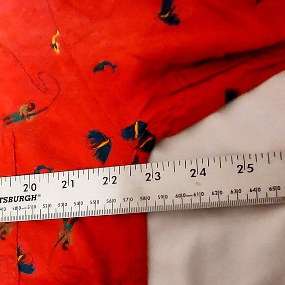 Nautica Mens Red Fishing Shirt  Sz M  Pointed Collar Long Sleeves Button Down - Picture 4 of 9